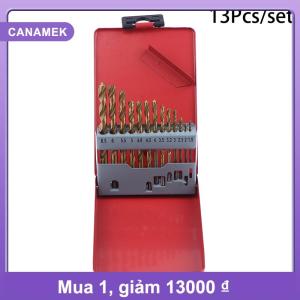 【CANAMEK】 13Pcs HSS-CO 5% Coban Twist Khoan Bit Set Metric Thẳng Shank Set Với Trường Hợp Kim Loại Cho Thép Không Gỉ Gỗ Kim Loại Khoan