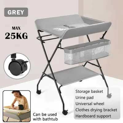 Baby Diaper Changing Table Multifunctional Foldable Newborn Care Table 0-3 Years Old Diaper Nursing