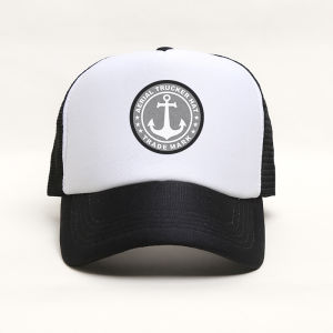 Topi Trucker Nautical Grafis Pelangi/Kayu Manis/Army Green/Orange untuk Pria dan Wanita