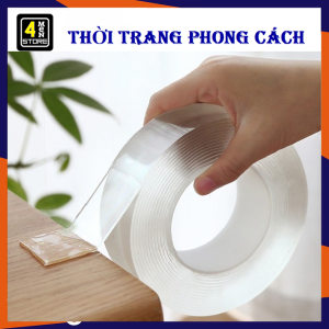 Băng Keo 2 Mặt Siêu Dính Chống Thấm Nước Trong Suốt / băng keo Nano trong suốt 3cm*3m dán tường dính mọi bề mặt tiện lợi chất liệu acrylic dán mọi vật dụng