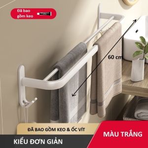 Kệ treo khăn giá treo khăn chất liệu nhôm sơn nhiệt chịu mài mòn hóa chất phòng tắm sang trọng