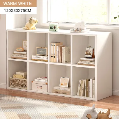 Multipurpose Grid Rack DIY Bookshelf Wooden Book Storage Bookcase Divider Cabinet Utility Shelf rak buku bookcase 书柜/书架