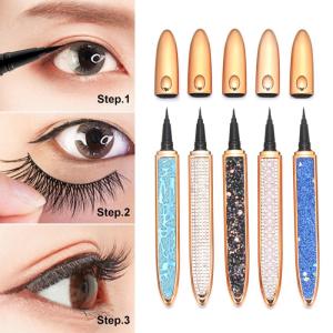 Magic Self-adhesive Liquid Eyeliner Pencil Glue-free Magnetic-free Eye Liner Pen for Eyelashes Waterproof Makeup Cosmetic