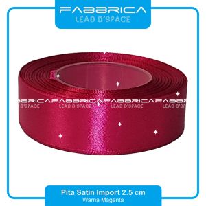 fabbrica - Pita Satin 25cm 1inch Untuk Hiasan Kado Parcel Hampers Buket Bunga dan Dekorasi