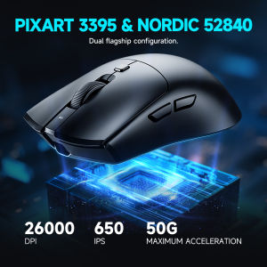 RAWM 26000 DPI Lightweight Gaming Mouse with 8K Receiver (MH01) (Black)