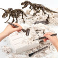 Dinosaur Excavation Fossil Archaeological Kids Toy DIY Hand-assembled Simulation T-Rex chiosaurus Skeleton Animal Model. 