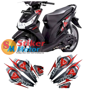 sticker striping motor beat 2009 2010 hitam