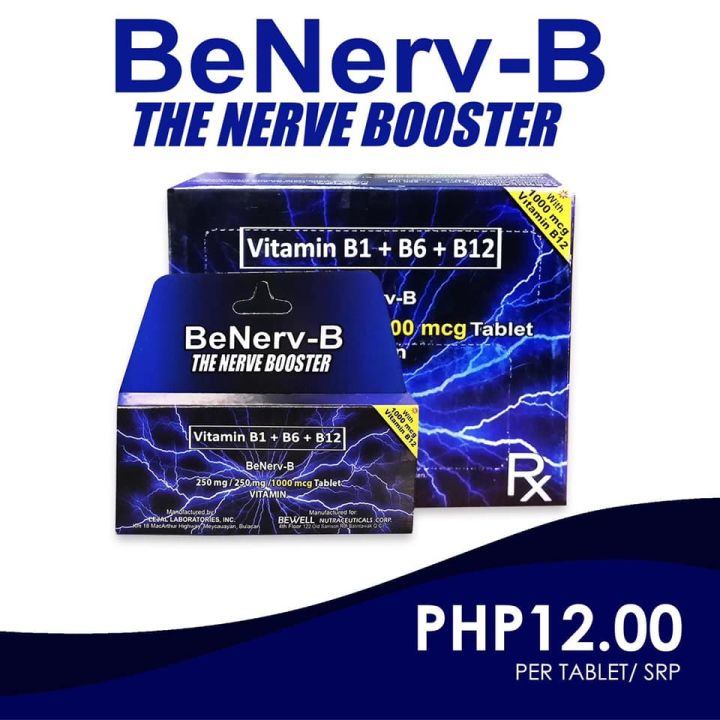 BeNervB Vitamin B1, B6, B12 1000mcg Tablet The Nerve Booster Vitamin B