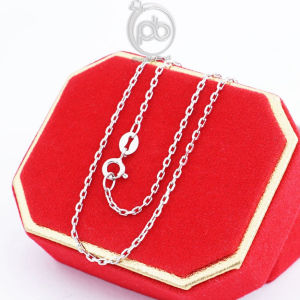 Kalung Lapis Rhodium Wanita Perak 925 Cable Chain Curbyana