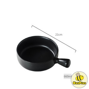 MaxPlus Ceramic Bowl with Handle Nordic Style Home Kitchen Soup Salad Bowl Noodle Bowl
