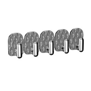 ROBERTA 20pcs Transparent Wall Hook Hanging Wall Mounted Necklace Storage Rack Home Organizer Self Adhesive Jewelry Display Rack Key