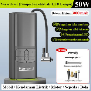 ZPER 2-in-1 Jump Starter Pompa Angin Ban Mobil Elektrik Mini Car Air Infatable Pump Portable ZP024