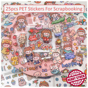 20/25pcs PET Journal Stickers For Girls Scrapbooking DIY Art & Craft Decoration Stiker Kanak-Kanak 手账贴纸