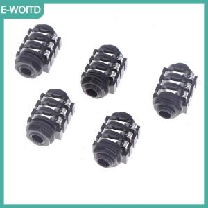【E-WOITD】 5Pcs Stereo Loại Âm Thanh Jack PCB Bảng Điều Chỉnh Gắn Kết 6 Pin 1 4  6.35Mm Dual Kênh Nữ Stereo Jack Cắm Tai Nghe Ổ Cắm Điện Thoại Jack