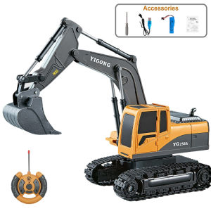 2.4G Mobil Remote Control Besar Diecast Model Paduan Simulasi Kendaraan Bulldozer Wheel Loader Excavator Mainan Anak