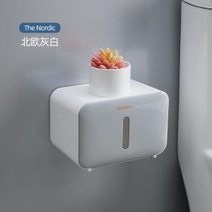 Waterproof Tissue Holder Wall Mounted Bathroom Storage  Toilet Paper Organizer Bathroom Shelf