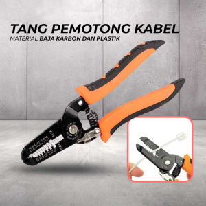Tang Kabel 0.6-2.6mm Potong Kupas AWG Cable Wire Cutter Pliers CT4-12