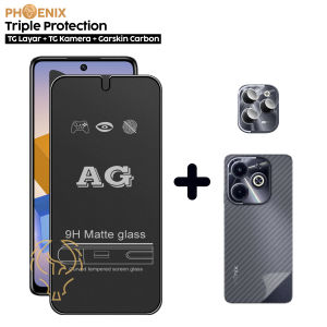 Tempered Glass Matte Anti Glare Infinix Hot 40i Free Tempered Camera dan Skin