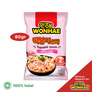 Wonhae Topokki Snack Creamy Rose 80 gr by Mujigae Official Store