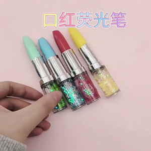 5 Pcs Lipstick Shape Highlighter Pen Drawing Pen Highlighter Marker Highlighters Set Stationery Supplies Fluorescent Pen