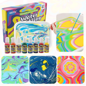 🇸🇬 [New Product Sale] Water Marbling Painting DIY Kit Kids Art Set 8 Colours