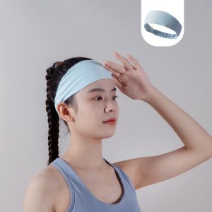 WAPKTY Ice silk Yoga Hair Bands Solid Color Yoga Headwear Sports Headbands Fashion Hair Accessories Elastic