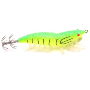 VELLICHORM Fluorescent Wood Shrimp Soft-footed No. 3.0 No. 3.5 Squid Hook Cuttlefish Noctilucent Artificial Squid Jig Sea Fishing