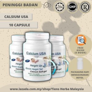 HIGH BODY HEIGHT UP CALSIUM USA BOOSTER UBAT TINGGI BADAN TERBAIK supplement peninggi badan original 10x tambah tinggi badan lulus kkm aktifkan hormon pertumbuhan tulang bone berkesan tingkatkan ketinggian badan malaysia height increase grow up 10 capsule