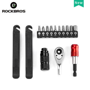 ROCKBROS Bicycle Multifunction Repair Tool Quick Release 72Tooth Ratchet Wrench Torque Screwdriver Lightweight Portable Aluminum Alloy Bike Maintenance Tools