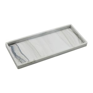 FOUNDTWO Silicone Bathroom Vanity Tray Rectangular/Oval Flexible Sink Storage Plate Durable Shatterproof Bathroom Counter Tray Kitchen
