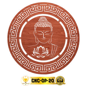 Tấm Ốp Tường Bàn Thờ Cắt CNC Họa Tiết Phật CHÂN THIỆN MỸ Trang Trí Ban Thờ Phật Treo Phòng Thờ CNC-OP-20