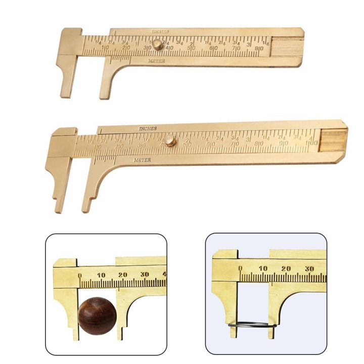 【Bike Enthusiast Store】 Vernier Caliper Ruler in Brass for Accurate ...