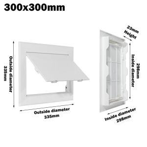 【IN STOCK】White Access Panel Door Removable Plastic Inspection Hole Box Door Lock Wall Access Doors Doors Wall Ceiling