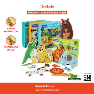 Beringin Toys Mainan Edukasi - 6 In A Box Puzzle / Puzzle Kayu / Mainan Puzzle / Mainan Edukasi Anak / Mainan Anak / Mainan Anak