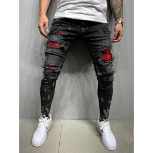 High Street Mens Slim Fit Stretch Jeans Men Straight Cut Stretch Jeans Black Grey Blue Jeans Black Grey Blue Seluar Jeans Lelaki