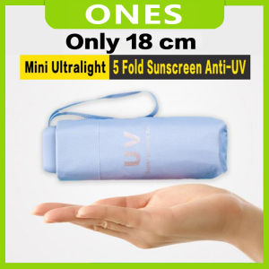 Rain Day Mini Umbrella 5 Fold Sunscreen Anti-UV Sunscreen Umbrella