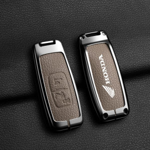 Hợp kim kẽm da dê da thật xe máy vỏ bọc chìa khóa Vỏ bảo vệ cho Honda PCX ADV bấm Forza SH vario120 150 160 300 350 750 AirBlade 125 C125 siêu Cub Scoopy