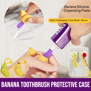 Banana Portable Electric Toothbrush Organizer Set Travel Portable Hangable Banana Toothbrush Protective Case Home Bathroom Organizer