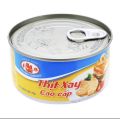 Thịt lợn xay cao cấp đóng hộp. 