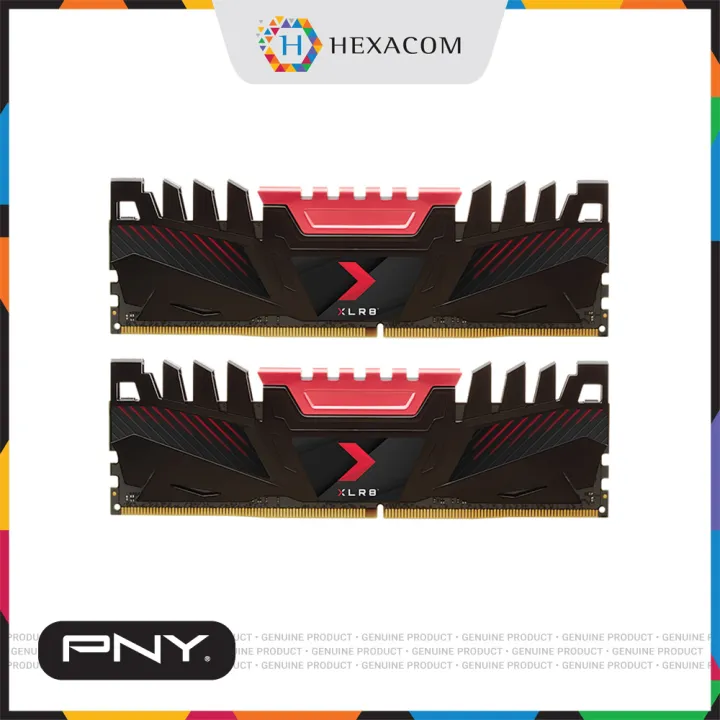 PNY XLR8 8GB/16GB DDR4 3200MHz Gaming Desktop Ram with Heatsink
