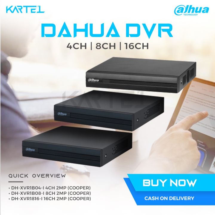 DAHUA 2MP DHXVR1B04I 4/8/16 Channel 1080N/720p Compact 1U 1HDD Cooper