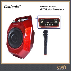 Cenfonix SR268 Mini Portable Karaoke amplifier with speaker + Wireless Microphone USB FM