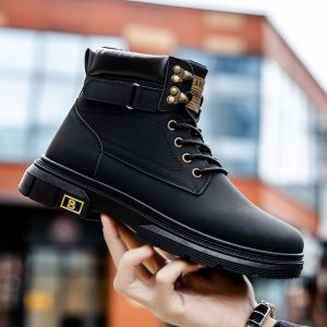 Giày Boot Nam MWC 8049 - Giày Boot Nam Cổ Cao Kiểu Dáng Thắt Dây Năng Động Cá Tính