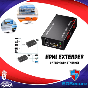HDMI Extender Over Cat5e/Cat6 Ethernet: 60M Range IP TCP Signal Conversion 1080p 3D Support