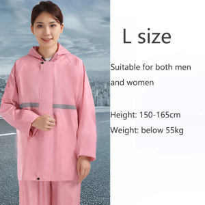 Rain Suit Waterproof Jacket Breathable Rain Coat Pants Adults Women Men with Reflective Strip Raincoat for Travel Fish