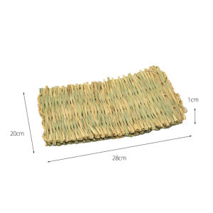 Small Animal Woven Hay Mat Pig Grass Mat Woven Bed Natural Straw Bedding Resting Cage Mat