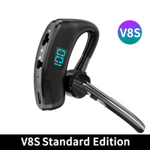 DISOUR V9S V8S Business Wireless Headphone ENC HiFi Stereo Music Ear-Hook Bluetooth Earphone With Mic Voice Control YES/NO 270°Rotation Left Right Ear Universal Sport Headset For Car All Smartphones