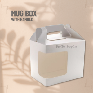 PrinTEE - CUYI Mug Box Side Window with Handle for Mugs (50pcs)