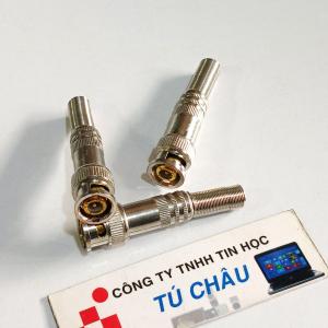 Đầu BNC lò xo vặn vít kết nối cho Camera đầu thu... Chất liệu Inox đầu cắm xi mạ