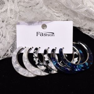 ZENO Geometric Women Girls Fashion Jewelry Dangler Acrylic Earrings Set Big Eardrop Hoop Drop Earrings